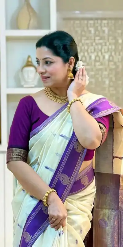 KPR 308 Cream in Soft Lichi Silk Jacquard Work Designer Work Saree . Exclusive Offer ₹1449. Delivery 4-6 Working Days. Shop now. | Bollywood Sarees, Creative Sarees, Designer Sarees, Embroidered Sarees, Ethnic Saree, Modern Digital sarees, Party Wear Sarees, Sarees