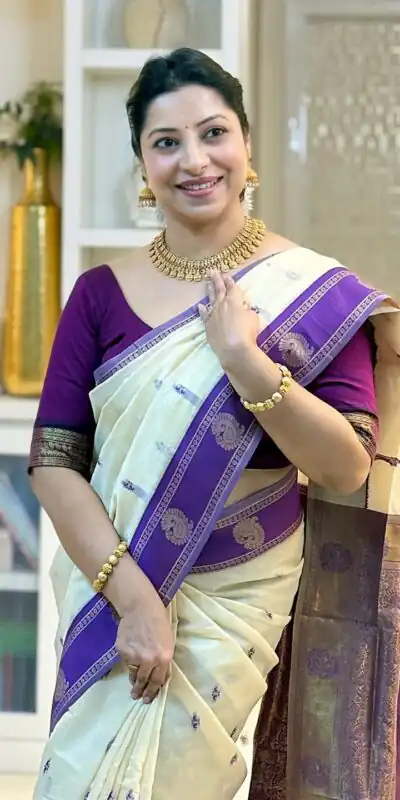 KPR 308 Cream in Soft Lichi Silk Jacquard Work Designer Work Saree . Exclusive Offer ₹1449. Delivery 4-6 Working Days. Shop now. | Bollywood Sarees, Creative Sarees, Designer Sarees, Embroidered Sarees, Ethnic Saree, Modern Digital sarees, Party Wear Sarees, Sarees