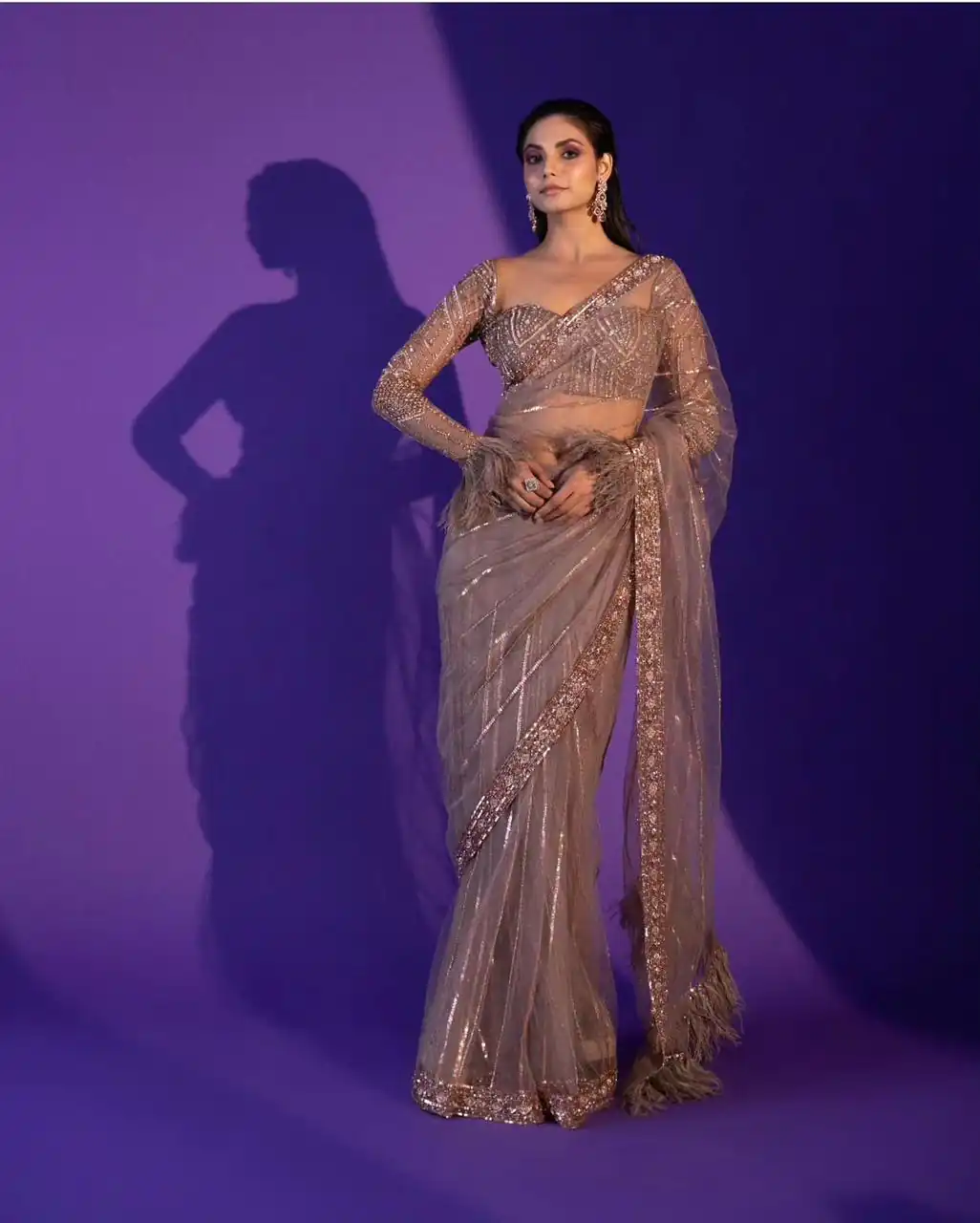 FB L245 Golden Net Saree Perfect for Wedding, Party, Sangeet, Raksha Bandhan, Reception – . Best Price ₹2499. Delivery 4-6 Working Days. Shop now. | Bollywood Sarees, Creative Sarees, Designer Sarees, Embroidered Sarees, Ethnic Saree, Modern Digital sarees, Party Wear Sarees, Sarees