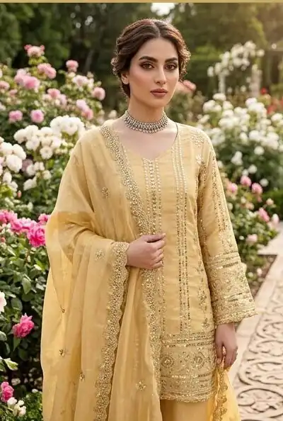 KD 1583 Golden | Golden Zimmy Silk Salwar Suit with Sequins Work. Special Price ₹1699. Delivery 4-6 Working Days. Shop now. | Jump Suits, Straight Suits, Casual Suits, Creative suits, Designer Suits, Palazzo Suits, Party Wear Suits, Patiala Suits, Salwar suit