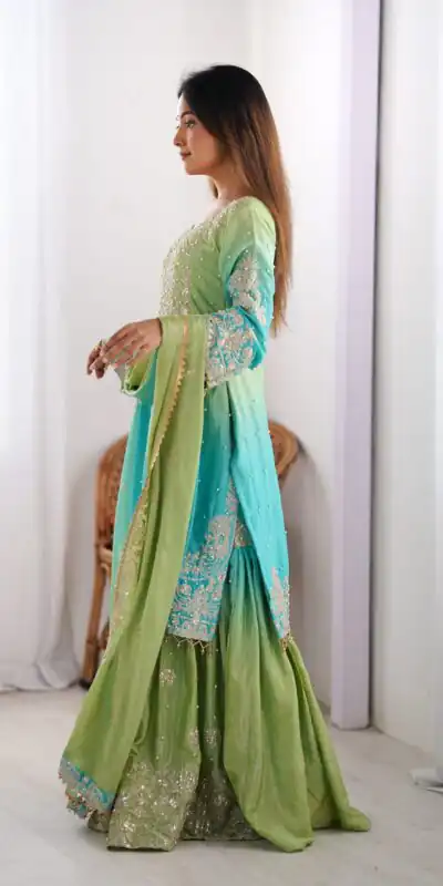 SP 01 Green Color Chinon Silk Designer Work Salwar Suit in Get it for ₹2499. Delivery 4-6 Working Days. Best Online Shop now. | Jump Suits, Straight Suits, Casual Suits, Creative suits, Designer Suits, Palazzo Suits, Party Wear Suits, Patiala Suits, Salwar suit