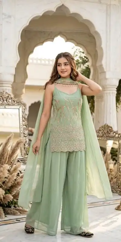 DB 44 Pista Faux Georgette Salwar Suit erfect for Wedding, Party, Mehendi, Pongal, Reception – . Available at ₹1899 only. Delivery 4-6 Working Days | Jump Suits, Straight Suits, Casual Suits, Creative suits, Designer Suits, Palazzo Suits, Party Wear Suits, Patiala Suits, Salwar suit