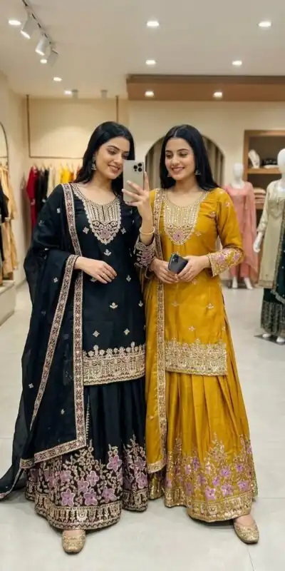 WW 1273 Black Chinon Silk Salwar Suit with Embroidery Work & Sequins Work. Get it for ₹2499. Delivery 4-6 Working Days. Shop now. | Jump Suits, Straight Suits, Casual Suits, Creative suits, Designer Suits, Palazzo Suits, Party Wear Suits, Patiala Suits, Salwar suit