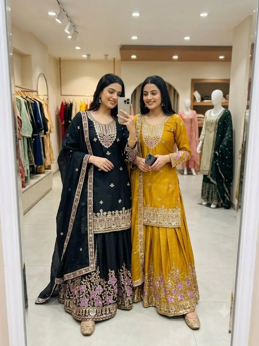 WW 1273 Black Chinon Silk Salwar Suit with Embroidery Work & Sequins Work. Get it for ₹2499. Delivery 4-6 Working Days. Shop now. | Jump Suits, Straight Suits, Casual Suits, Creative suits, Designer Suits, Palazzo Suits, Party Wear Suits, Patiala Suits, Salwar suit