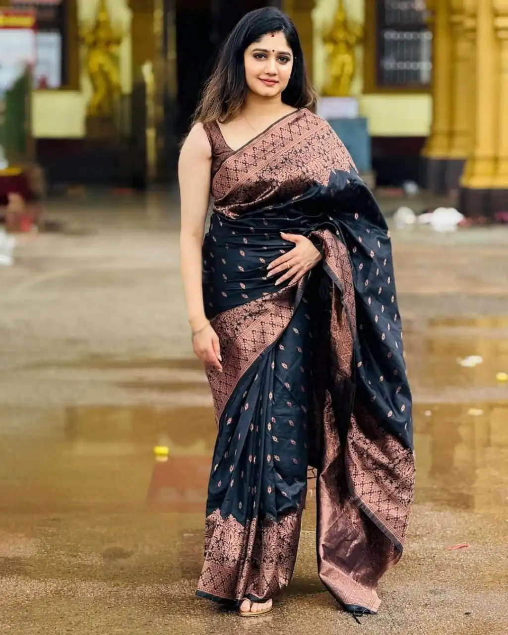 KP 6048 Black Color Yellow Soft Lichi Silk Saree with Jacquard Work. Best Price ₹1299. Delivery 4-6 Working Days. Shop now. | Bollywood Sarees, Creative Sarees, Designer Sarees, Embroidered Sarees, Ethnic Saree, Modern Digital sarees, Party Wear Sarees, Sarees