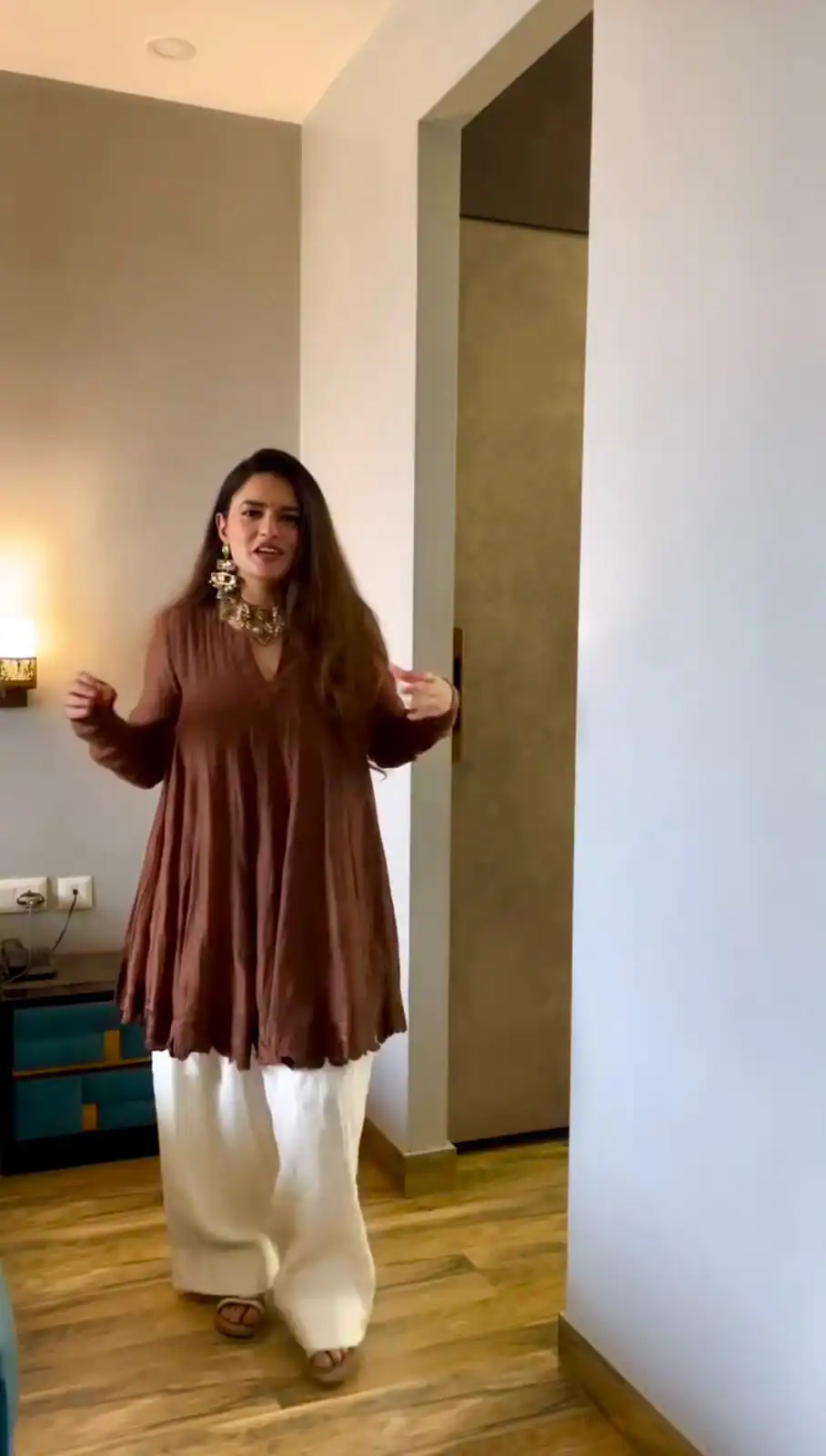 ST 248 Brown Brown Mal Chanderi Salwar Suit Perfect for Wedding, Party, Baisakhi, Housewarming, Sangeet – Introductory Price ₹1899. Delivery 4-6 Working D | Jump Suits, Straight Suits, Casual Suits, Creative suits, Designer Suits, Palazzo Suits, Party Wear Suits, Patiala Suits, Salwar suit