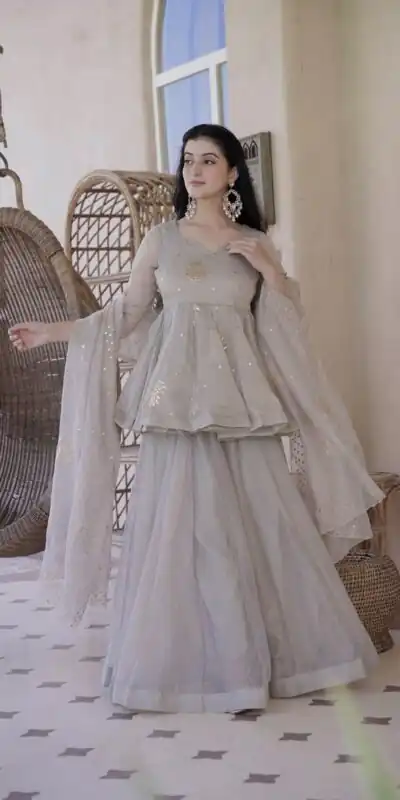 RTC 6046 Grey Grey Tabby Silk Salwar Suit. Perfect for Wedding, Party, Mehendi, Eid, Raksha Bandhan – Exclusive Offer ₹2399. Delivery 4-6 Working Days. | Jump Suits, Straight Suits, Casual Suits, Creative suits, Designer Suits, Palazzo Suits, Party Wear Suits, Patiala Suits, Salwar suit