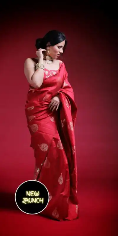 KP 2072 Red Color Yellow Soft Lichi Silk Saree with Jacquard Work. Best Price ₹1299. Delivery 4-6 Working Days. Shop now. | Bollywood Sarees, Creative Sarees, Designer Sarees, Embroidered Sarees, Ethnic Saree, Modern Digital sarees, Party Wear Sarees, Sarees