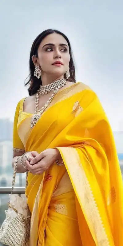 KPR 253 Yellow Color Yellow Soft Lichi Silk Saree with Jacquard Work. Best Price ₹1349. Delivery 4-6 Working Days. Shop now. | Bollywood Sarees, Creative Sarees, Designer Sarees, Embroidered Sarees, Ethnic Saree, Modern Digital sarees, Party Wear Sarees, Sarees
