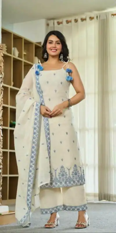MF 476 Blue Embroidery Sequins Work Salwar Suit in Pink Maska Cotton Silk. Wedding, Party, Festive, Price 2049 - Delivery 4-6 Working Days. Shop now. | Jump Suits, Straight Suits, Casual Suits, Creative suits, Designer Suits, Palazzo Suits, Party Wear Suits, Patiala Suits, Salwar suit