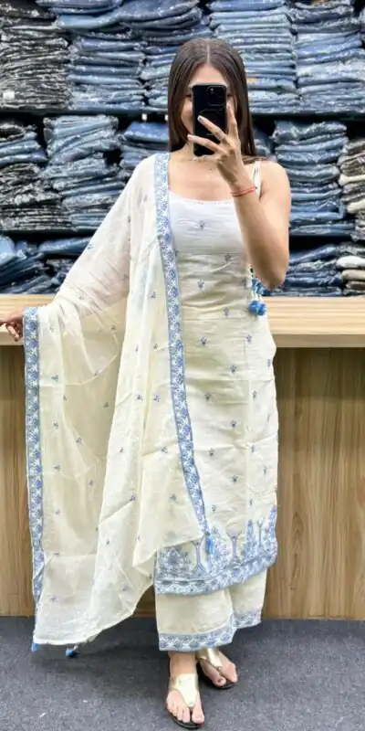MF 476 Blue Embroidery Sequins Work Salwar Suit in Pink Maska Cotton Silk. Wedding, Party, Festive, Price 2049 - Delivery 4-6 Working Days. Shop now. | Jump Suits, Straight Suits, Casual Suits, Creative suits, Designer Suits, Palazzo Suits, Party Wear Suits, Patiala Suits, Salwar suit
