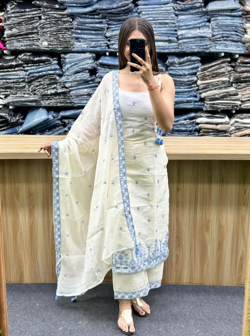 MF 476 Blue Embroidery Sequins Work Salwar Suit in Pink Maska Cotton Silk. Wedding, Party, Festive, Price 2049 - Delivery 4-6 Working Days. Shop now. | Jump Suits, Straight Suits, Casual Suits, Creative suits, Designer Suits, Palazzo Suits, Party Wear Suits, Patiala Suits, Salwar suit