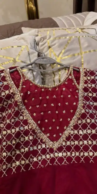 JF 049 Maroon Georgette Gown with Embroidery Work & Sequins Work. Exclusive Offer ₹2149. Delivery 4-6 Working Days. Shop now. | Bollywood Gowns, Creative Gowns, Designer Gowns, Embroidered Gowns, Gowns, Party Wear Gowns