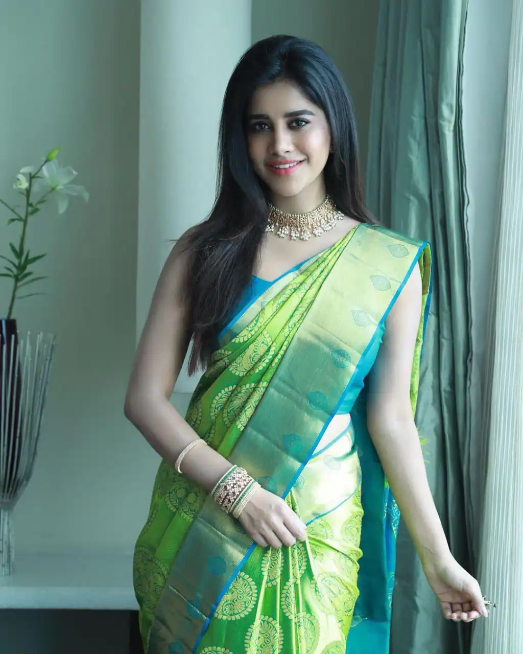 KP 4069 Green Soft Lichi Silk Cloth Saree Perfect for Wedding, Party, Family Gatherings, Sangeet, Festive Deal ₹1449. Delivery 4-6 Working Days | Bollywood Sarees, Creative Sarees, Designer Sarees, Embroidered Sarees, Ethnic Saree, Modern Digital sarees, Party Wear Sarees, Sarees