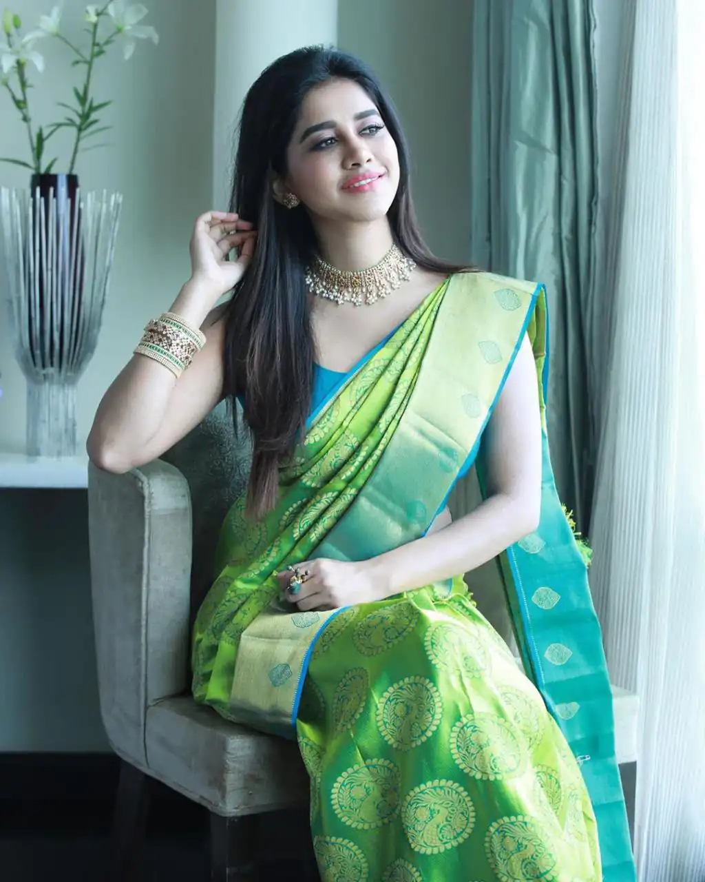 KP 4069 Green Soft Lichi Silk Cloth Saree Perfect for Wedding, Party, Family Gatherings, Sangeet, Festive Deal ₹1449. Delivery 4-6 Working Days | Bollywood Sarees, Creative Sarees, Designer Sarees, Embroidered Sarees, Ethnic Saree, Modern Digital sarees, Party Wear Sarees, Sarees