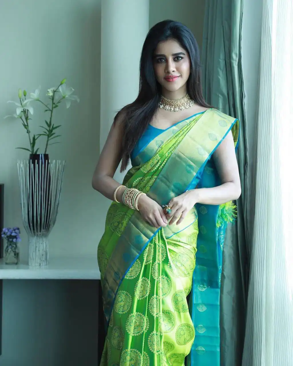 KP 4069 Green Soft Lichi Silk Cloth Saree Perfect for Wedding, Party, Family Gatherings, Sangeet, Festive Deal ₹1449. Delivery 4-6 Working Days | Bollywood Sarees, Creative Sarees, Designer Sarees, Embroidered Sarees, Ethnic Saree, Modern Digital sarees, Party Wear Sarees, Sarees