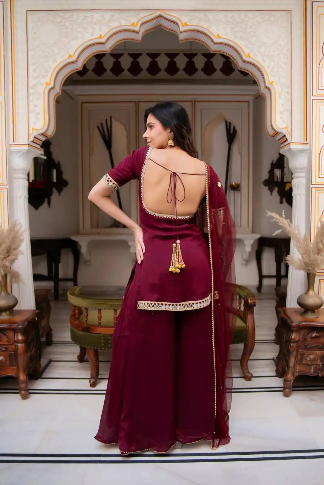 ST 1197 Maroon | Faux Georgette Salwar Suit with Mirror Work & Embroidery Work. Get it for ₹1849. Delivery 4-6 Working Days. Shop now. | Jump Suits, Straight Suits, Casual Suits, Creative suits, Designer Suits, Palazzo Suits, Party Wear Suits, Patiala Suits, Salwar suit