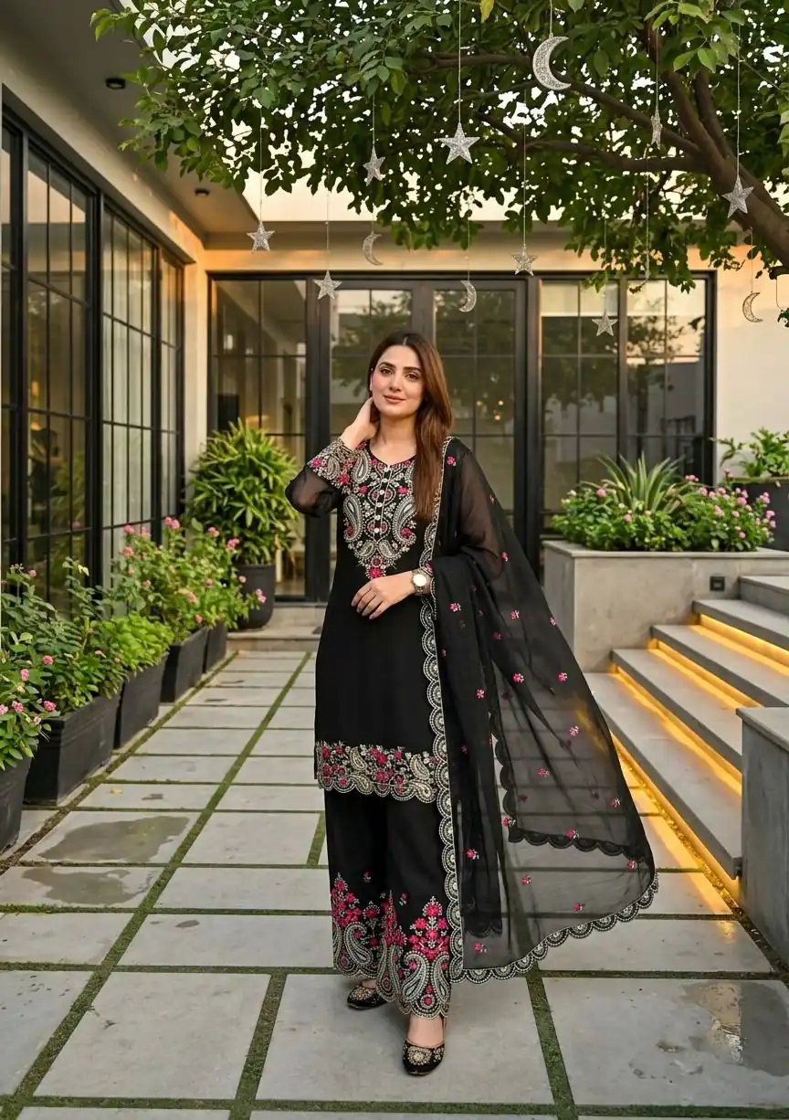 MT 1078 Black Roman Silk Salwar Suit Perfect for Wedding, Party, Ethnic Day, Anniversary, Diwali – . Now at just ₹2399. Delivery 4-6 Working Days. | Jump Suits, Straight Suits, Casual Suits, Creative suits, Designer Suits, Palazzo Suits, Party Wear Suits, Patiala Suits, Salwar suit