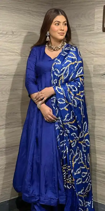 FB L332 Blue Color Digital Print Salwar Suit in Blue Chinon Silk. Now at just ₹2099. Delivery 4-6 Working Days. Shop now. | Bollywood Gowns, Creative Gowns, Designer Gowns, Embroidered Gowns, Gowns, Party Wear Gowns, Salwar suit