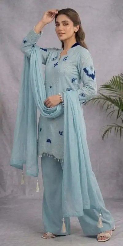 LG 2121 Blue Soft Organza Salwar Suit with Embroidery Work & Cut Work. Available at ₹2099 only. Delivery 4-6 Working Days. Shop now. | Jump Suits, Straight Suits, Casual Suits, Creative suits, Designer Suits, Palazzo Suits, Party Wear Suits, Patiala Suits, Salwar suit