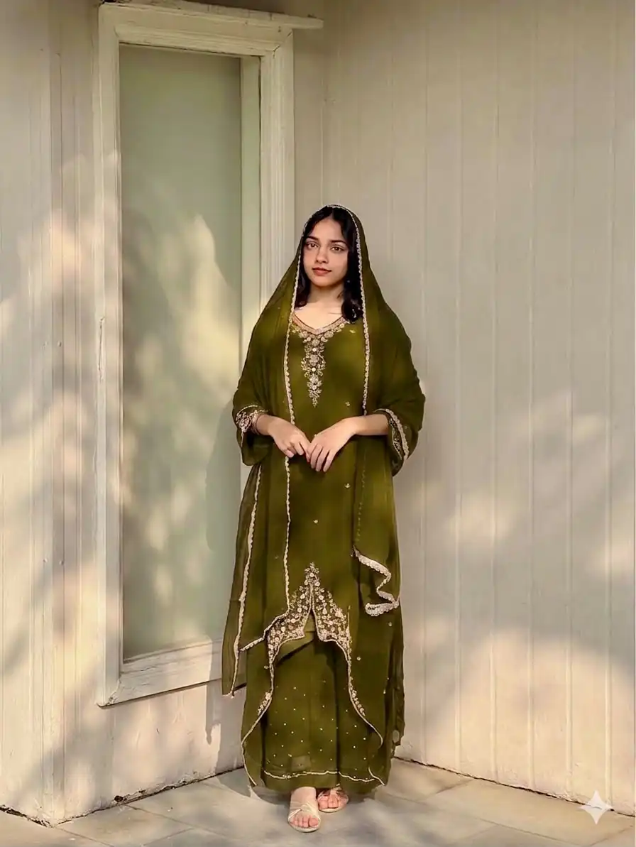 VLM 322 Mahendi Georgette Salwar Suit Perfect for Wedding, Party, Housewarming, Durga Puja, Festival Celebrations – . Grab it for ₹1949. Delivery 4-6 Workin | Jump Suits, Straight Suits, Casual Suits, Creative suits, Designer Suits, Palazzo Suits, Party Wear Suits, Patiala Suits, Salwar suit