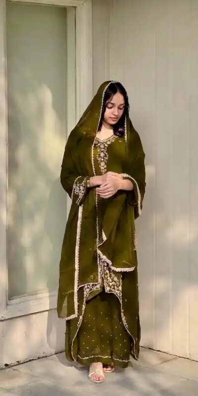 VLM 322 Mahendi Georgette Salwar Suit Perfect for Wedding, Party, Housewarming, Durga Puja, Festival Celebrations – . Grab it for ₹1949. Delivery 4-6 Workin | Jump Suits, Straight Suits, Casual Suits, Creative suits, Designer Suits, Palazzo Suits, Party Wear Suits, Patiala Suits, Salwar suit