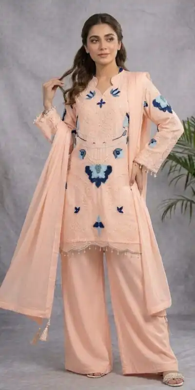 LG 2121 Peach Soft Organza Salwar Suit with Embroidery Work & Cut Work. Available at ₹2099 only. Delivery 4-6 Working Days. Shop now. | Jump Suits, Straight Suits, Casual Suits, Creative suits, Designer Suits, Palazzo Suits, Party Wear Suits, Patiala Suits, Salwar suit