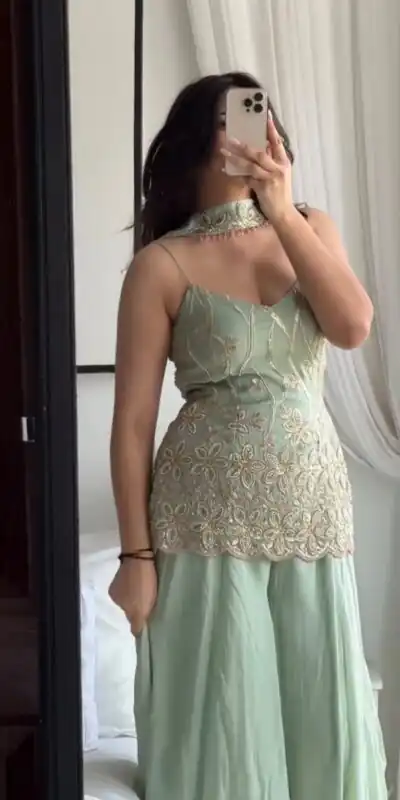 PST 1200 Pista Faux Georgette Salwar Suit erfect for Wedding, Party, Mehendi, Pongal, Reception – . Available at ₹1899 only. Delivery 4-6 Working Days | Jump Suits, Straight Suits, Casual Suits, Creative suits, Designer Suits, Palazzo Suits, Party Wear Suits, Patiala Suits, Salwar suit