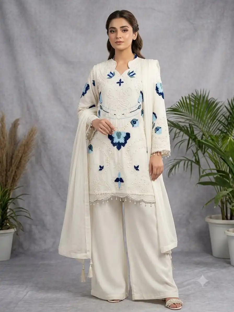 LG 2121 White Soft Organza Salwar Suit with Embroidery Work & Cut Work. Available at ₹2099 only. Delivery 4-6 Working Days. Shop now. | Jump Suits, Straight Suits, Casual Suits, Creative suits, Designer Suits, Palazzo Suits, Party Wear Suits, Patiala Suits, Salwar suit