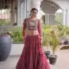 KA 5080 Maroon| Faux Georgette Lehenga Choli with Embroidery Work & Lace Work. Special Price ₹2499. Delivery 4-6 Working Days. Shop now. | Bollywood Lehenga, Creative Lehenga, Designer Lehenga, Embroidered Lehenga, Lehenga, Party Wear Lehenga