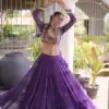 KA 5080 Purple| Faux Georgette Lehenga Choli with Embroidery Work & Lace Work. Special Price ₹2499. Delivery 4-6 Working Days. Shop now. | Bollywood Lehenga, Creative Lehenga, Designer Lehenga, Embroidered Lehenga, Lehenga, Party Wear Lehenga