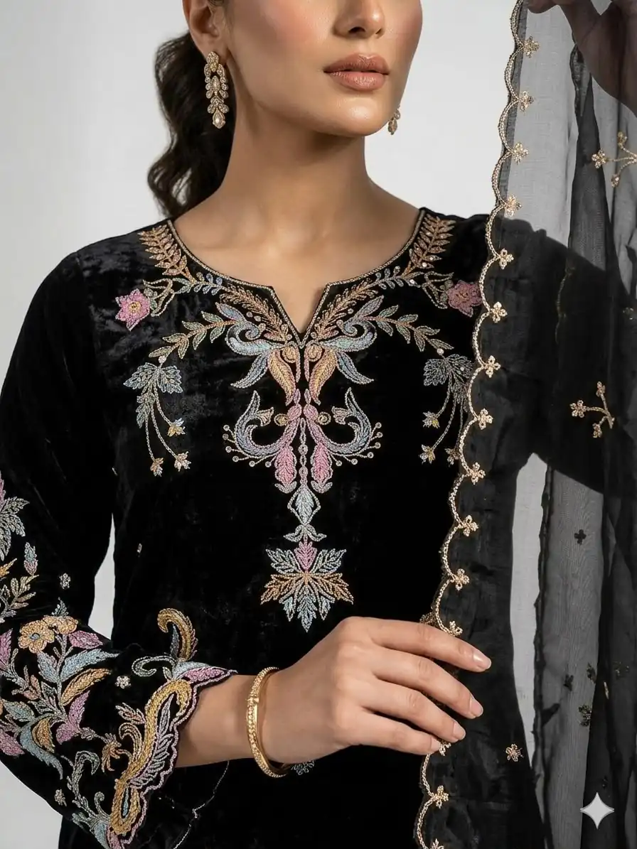 LG 2124 Black Color Roman Silk Salwar Suit with Embroidery Work. Available at ₹2149 only. Delivery 4-6 Working Days. Shop now. | Jump Suits, Straight Suits, Casual Suits, Creative suits, Designer Suits, Palazzo Suits, Party Wear Suits, Patiala Suits, Salwar suit