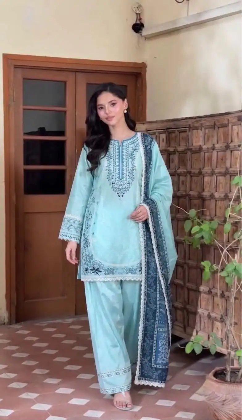 AD 233 Blue in White Satin Rayon Digital Print & Embroidery Work Salwar Suit . Festive Deal ₹2449. Delivery 4-6 Working Days. Shop now. | Jump Suits, Straight Suits, Casual Suits, Creative suits, Designer Suits, Palazzo Suits, Party Wear Suits, Patiala Suits, Salwar suit