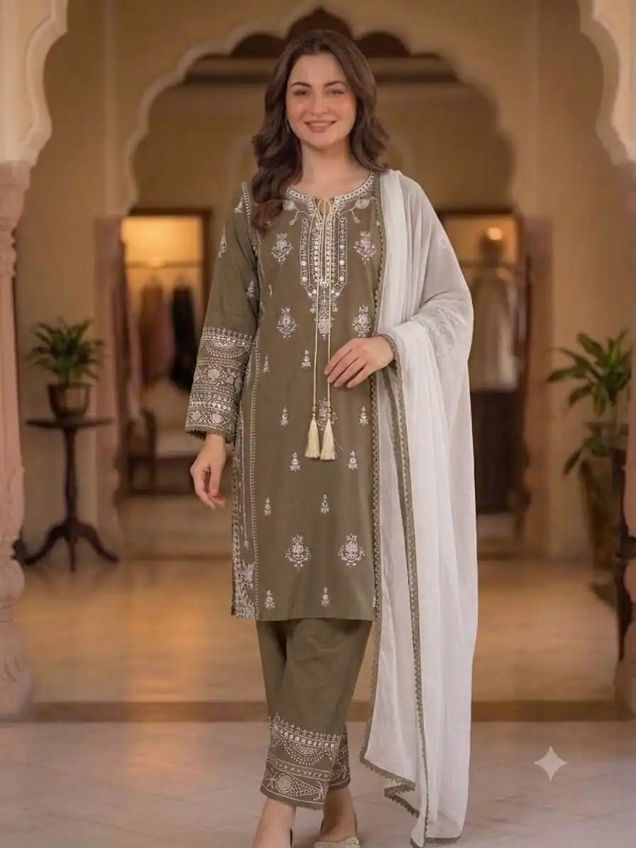 BE 465 Brown in Faux Georgette Mirror Embroidery Work Salwar Suit . Best Price ₹1999. Delivery 4-6 Working Days. Shop now. | Jump Suits, Straight Suits, Casual Suits, Creative suits, Designer Suits, Palazzo Suits, Party Wear Suits, Patiala Suits, Salwar suit