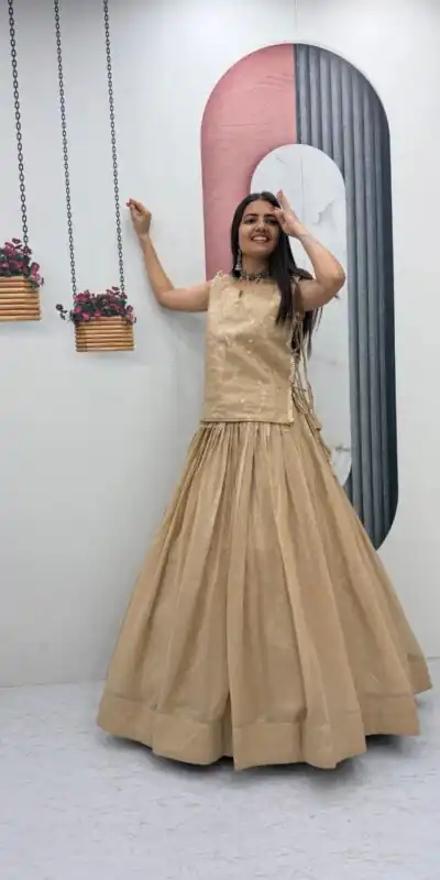 PC 569 Cream Color Crunchy Silk With Sequins Work Lehenga Choli . Special Price ₹2449. Delivery 4-6 Working Days. Shop now. | Bollywood Lehenga, Creative Lehenga, Designer Lehenga, Embroidered Lehenga, Lehenga, Party Wear Lehenga