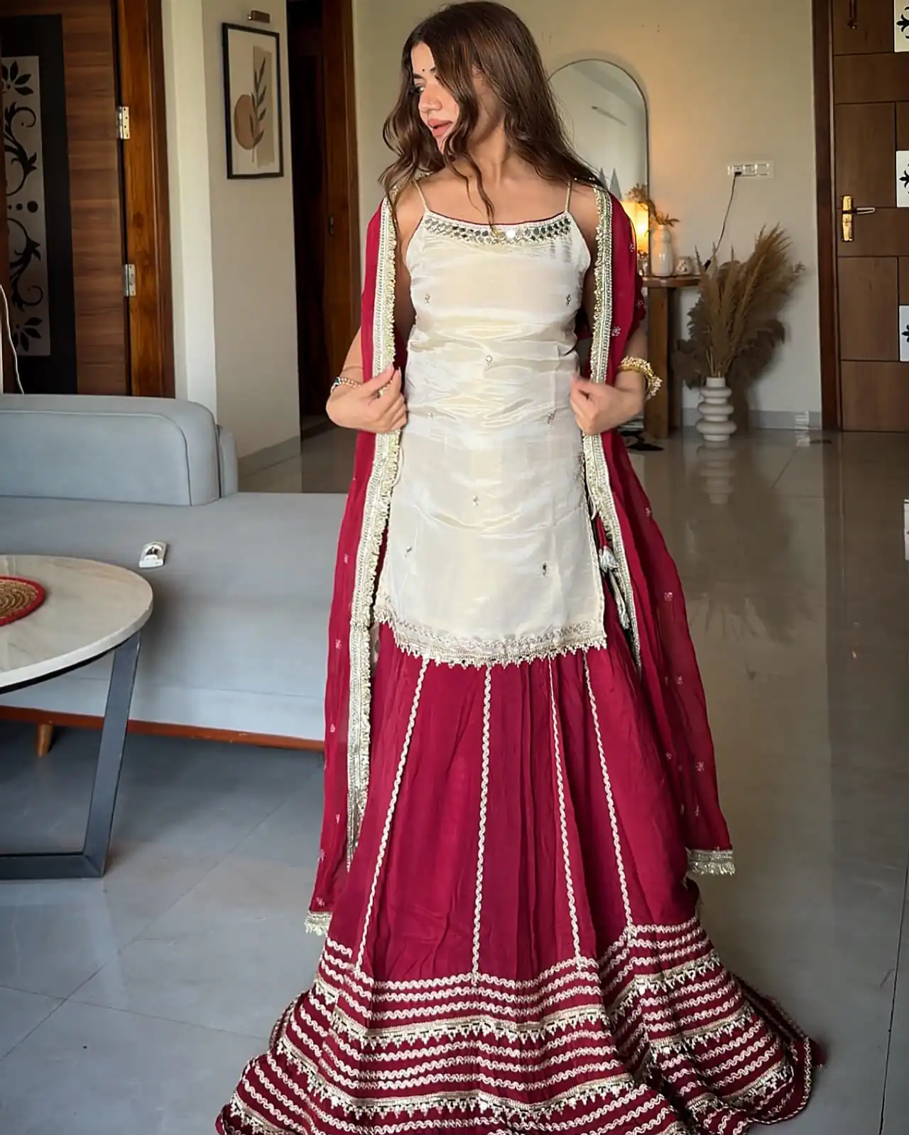 SRK 5344 Maroon Pretty Pista Fendy Silk Real Mirror Work Lehenga Choli Lehenga Choli Wedding, Party 2449/- Price ,Delivery 4-6 Working Days. Shop now | Bollywood Lehenga, Creative Lehenga, Designer Lehenga, Embroidered Lehenga, Lehenga, Party Wear Lehenga