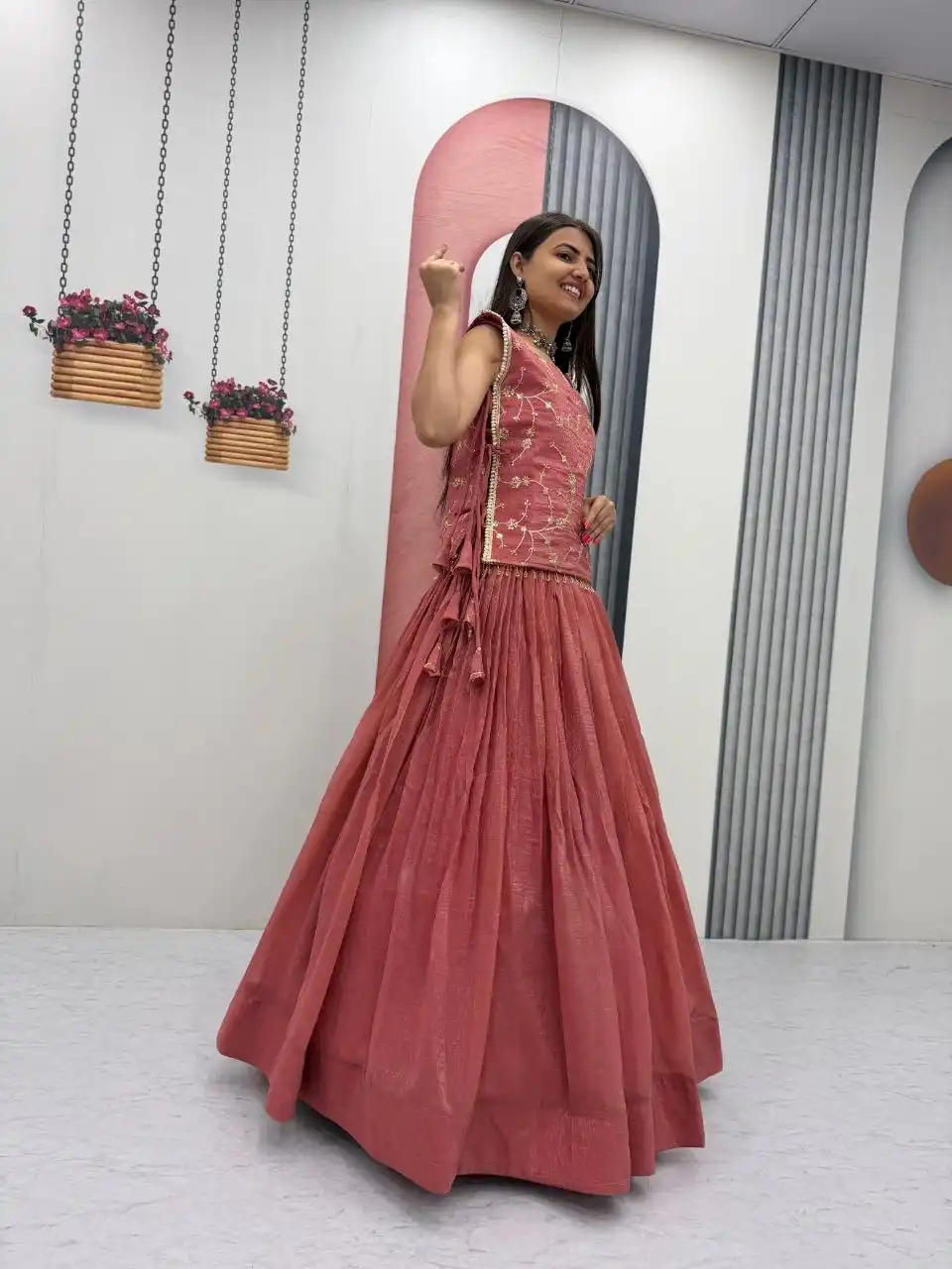PC 569 Peach Color Crunchy Silk With Sequins Work Lehenga Choli . Special Price ₹2449. Delivery 4-6 Working Days. Shop now. | Bollywood Lehenga, Creative Lehenga, Designer Lehenga, Embroidered Lehenga, Lehenga, Party Wear Lehenga