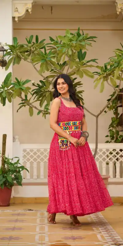 Ram 110 Pink Pretty Red Faux Georgette Mirror Gamathi Work Gown . Wedding, Party, Festive Get it for ₹2049. Delivery 4-6 Working Days. Shop now. | Bollywood Gowns, Creative Gowns, Designer Gowns, Embroidered Gowns, Gowns, Party Wear Gowns