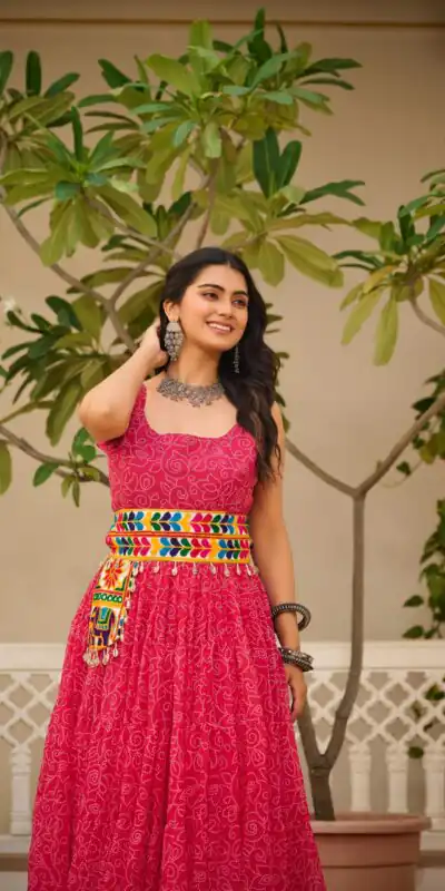 Ram 110 Pink Pretty Red Faux Georgette Mirror Gamathi Work Gown . Wedding, Party, Festive Get it for ₹2049. Delivery 4-6 Working Days. Shop now. | Bollywood Gowns, Creative Gowns, Designer Gowns, Embroidered Gowns, Gowns, Party Wear Gowns
