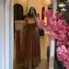 ZB 5069 Pink Gold Crazy Gown Perfect for Wedding, Party, Mehendi, Anniversary, Onam – . Grab it for ₹2099. Delivery 4-6 Working Days. Shop now. | Bollywood Gowns, Creative Gowns, Designer Gowns, Embroidered Gowns, Gowns, Party Wear Gowns