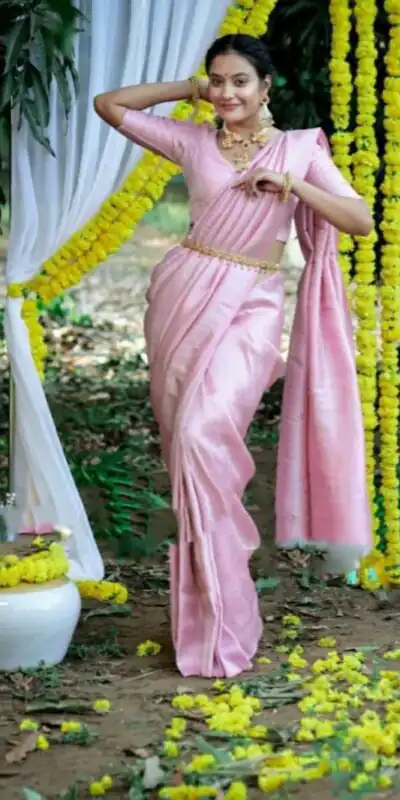 KP 2098 Pink Soft Lichi Silk Cloth Saree Perfect for Wedding, Party, Family Gatherings, Sangeet, Ethnic Day – . Festive Deal ₹1349. Delivery 4-6 Workin | Bollywood Sarees, Creative Sarees, Designer Sarees, Embroidered Sarees, Ethnic Saree, Modern Digital sarees, Party Wear Sarees, Sarees