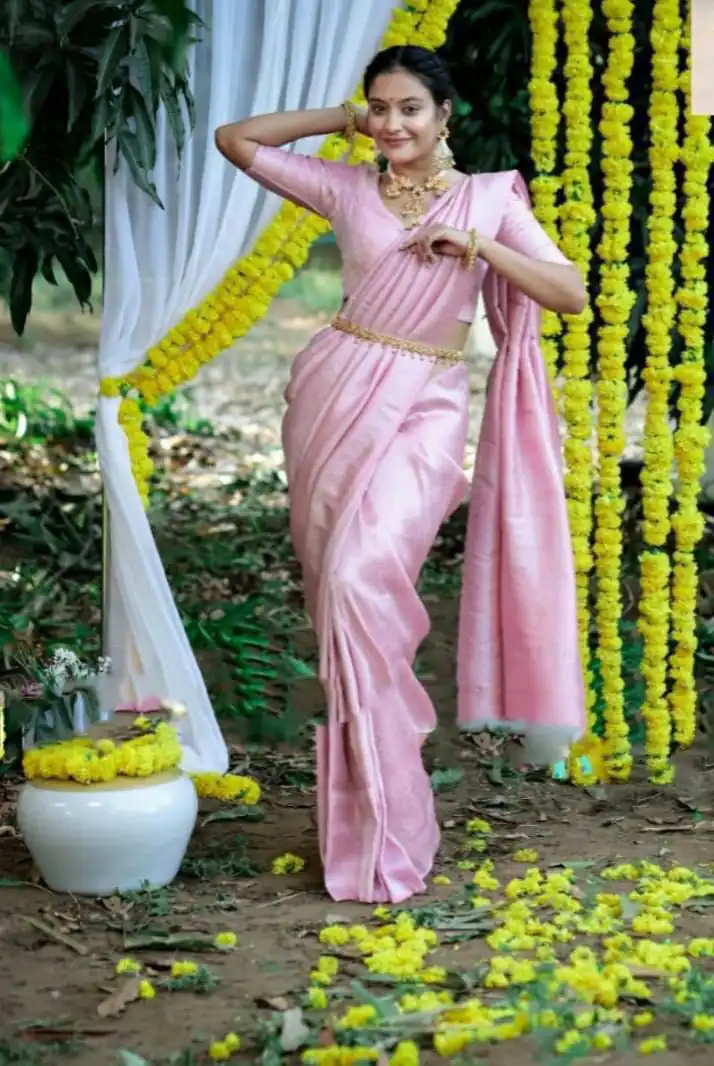KP 2098 Pink Soft Lichi Silk Cloth Saree Perfect for Wedding, Party, Family Gatherings, Sangeet, Ethnic Day – . Festive Deal ₹1349. Delivery 4-6 Workin | Bollywood Sarees, Creative Sarees, Designer Sarees, Embroidered Sarees, Ethnic Saree, Modern Digital sarees, Party Wear Sarees, Sarees