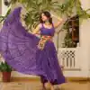 Ram 110 Purple Pretty Red Faux Georgette Mirror Gamathi Work Gown . Wedding, Party, Festive Get it for ₹2049. Delivery 4-6 Working Days. Shop now. | Bollywood Gowns, Creative Gowns, Designer Gowns, Embroidered Gowns, Gowns, Party Wear Gowns