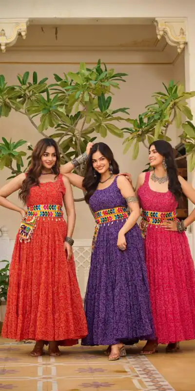 Ram 110 Purple Pretty Red Faux Georgette Mirror Gamathi Work Gown . Wedding, Party, Festive Get it for ₹2049. Delivery 4-6 Working Days. Shop now. | Bollywood Gowns, Creative Gowns, Designer Gowns, Embroidered Gowns, Gowns, Party Wear Gowns
