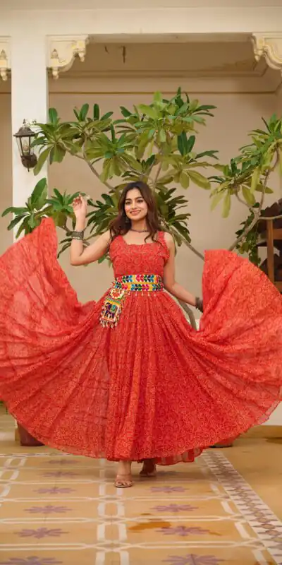 Ram 110 Red Pretty Red Faux Georgette Mirror Gamathi Work Gown . Wedding, Party, Festive Get it for ₹2049. Delivery 4-6 Working Days. Shop now. | Bollywood Gowns, Creative Gowns, Designer Gowns, Embroidered Gowns, Gowns, Party Wear Gowns