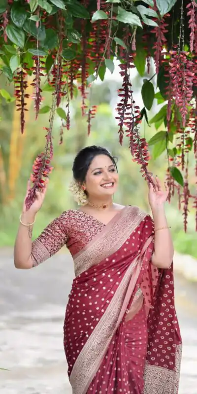 KPR 228 Red in Soft Lichi Silk Jacquard Work Designer Work Saree . Exclusive Offer ₹1349. Delivery 4-6 Working Days. Shop now. | Bollywood Sarees, Creative Sarees, Designer Sarees, Embroidered Sarees, Ethnic Saree, Modern Digital sarees, Party Wear Sarees, Sarees