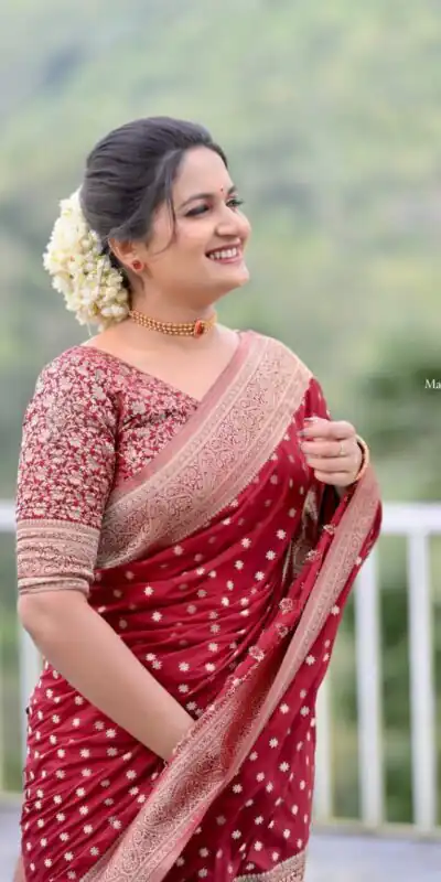 KPR 228 Red in Soft Lichi Silk Jacquard Work Designer Work Saree . Exclusive Offer ₹1349. Delivery 4-6 Working Days. Shop now. | Bollywood Sarees, Creative Sarees, Designer Sarees, Embroidered Sarees, Ethnic Saree, Modern Digital sarees, Party Wear Sarees, Sarees