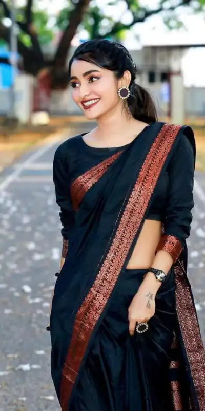KPR 159 Black Soft Lichi Silk Cloth Saree Perfect for Wedding, Party, Family Gatherings, Sangeet, Ethnic Day – . Festive Deal ₹1349. Delivery 4-6 Workin | Bollywood Sarees, Creative Sarees, Designer Sarees, Embroidered Sarees, Ethnic Saree, Modern Digital sarees, Party Wear Sarees, Sarees
