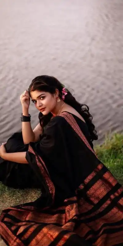 KPR 159 Black Soft Lichi Silk Cloth Saree Perfect for Wedding, Party, Family Gatherings, Sangeet, Ethnic Day – . Festive Deal ₹1349. Delivery 4-6 Workin | Bollywood Sarees, Creative Sarees, Designer Sarees, Embroidered Sarees, Ethnic Saree, Modern Digital sarees, Party Wear Sarees, Sarees