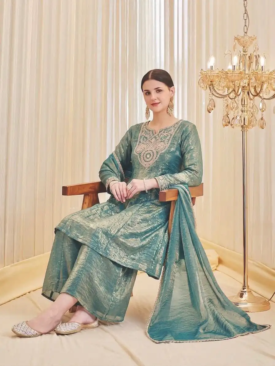 KF 1727 Blue Fandy Silk Salwar Suit Perfect for Wedding, Party, Family Gatherings, Onam, Engagement – . Affordable Price ₹1849. Delivery 4-6 Working Da | Jump Suits, Straight Suits, Casual Suits, Creative suits, Designer Suits, Palazzo Suits, Party Wear Suits, Patiala Suits, Salwar suit